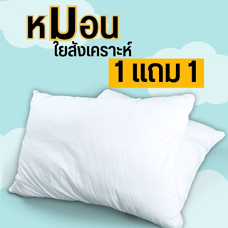 ⚡1 แถม 1 ⚡ หมอน หมอนหนุน หมอนใยสังเคราะห์ 100% รุ่น FOUR SEASONS  หมอน ขนาด45*65เซนติเมตร