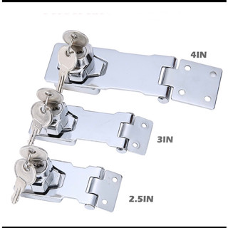 ล็อคกุญแจ แบบบานพับSafety lock ขนาด 2.5" 3" และ 4" (ลิ้นชัก ตู้ ประตู หน้าต่าง บานเลื่อน )