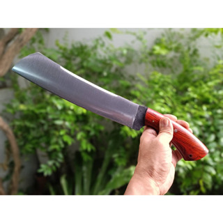 มีดแรมโบ้ มีดคัตติ้ง Cutting Rambo knife มีดใบตาย มีดเดินป่า มีดแคมป์ 11” ตีร้อนชุบแข็ง ด้ามประกบ full tang ไม้พะยูง