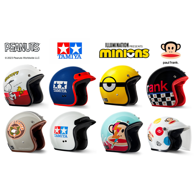 หมวกกันน็อคเต็มใบแบบเปิดหน้า HONDA ลิทสิทธิ์แท้จาก H2C 100%  SNOOPY , PUAL FRANK , MINIONS , LUFFY ,