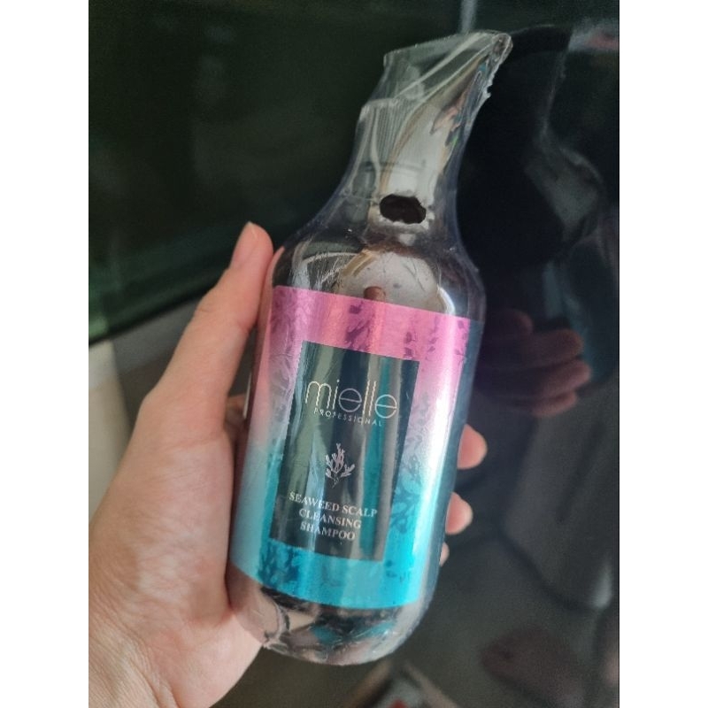 Mielle Professional Seaweed scalp cleansing shampoo 300ml แชมพูป้องกันผมร่วง ป้องกันการเกิดรังแค แบค