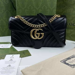 🔥ผ่อนได้🔥Gucci Marmont Matelasse Shoulder Bag Size 26 cm งาน Original อุปกรณ์ : Full Box Set