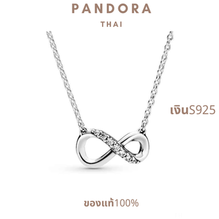 THAI🏅💎สินค้าพร้อมส่งในไทย💎Pandoraแท้ Pandoraสร้อยคอ เงินS925 ของแท้100% แหวนpandora สร้อยคอผู้หญิง เครื่องประดับ  ของขว