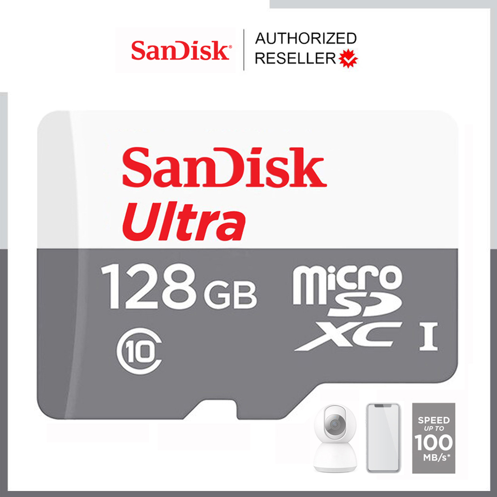 SanDisk Ultra Micro SD Card Class10 100MB/s 32GB 64GB 128GB (SDSQUNR) SDHC SDXC ใส่โทรศัพท์ TF card