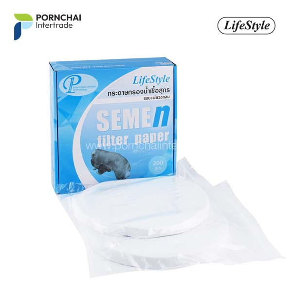 กระดาษกรองน้ำเชื้อสุกร แบบแผ่นวงกลม 200 แผ่น Semen filter paper 200 pcs.