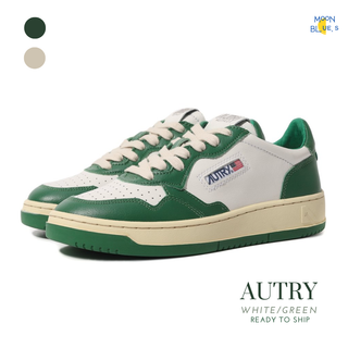 รองเท้าพร้อมส่ง ของแท้100% Autry Medalist Low-Top Sneakers Green/White