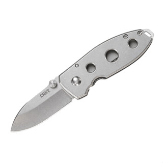 มีดพับ CRKT Lucas Burnley Squid Holey Stonewashed Blade, Stainless Steel Handles (2491)