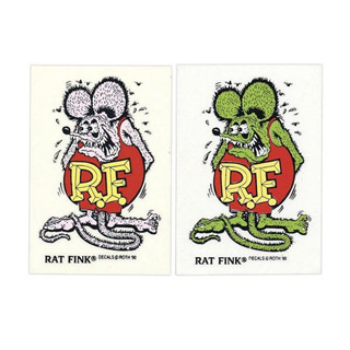 Rat Fink Made in USA Metal Flake 9x5.7 cm. (GR) RDUSA022สติ๊กเกอร์