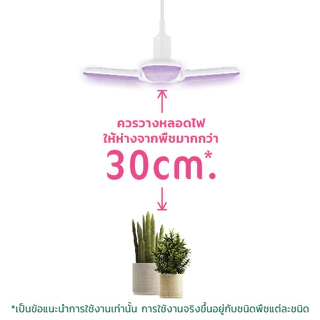 LAMPTAN หลอดไฟปลูกต้นไม้กำลังวัตต์สูง High Bay Plant Grow Tri-Pod 27w ขั้ว E27 แสงธรรมชาติสำหรับปลูกต้นไม้