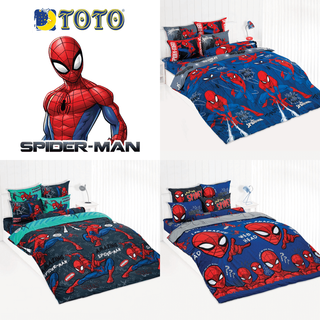 [3 ลาย] TOTO (ชุดประหยัด) ชุดผ้าปูที่นอน+ผ้านวม สไปเดอร์แมน Spiderman #Total โตโต้ ชุดเครื่องนอน ผ้าปูที่นอน Spider-Man