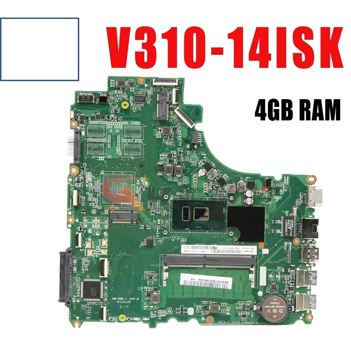Lenovo V310-14ISK V310-14IKB V510-14IKB E42-80แล็ปท็อปเมนบอร์ด DA0LV6MB6F0กับ3855U i7 CPU RAM 4G 5B2