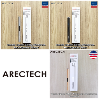 ARECTECH® Candle Lighter, Safety, Windproof, Rechargeable ไฟแช็กไฟฟ้า แบบชาร์จไฟได้ ไฟแช็คพลาสม่า ไม่มีเปลวไฟ ไฟแช็ก