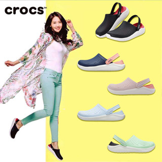 จัดส่งจากกรุงเทพ  Crocs LiteRide Clog shop  รองเท้าแตะผู้หญิง รองเท้าหัวโต รองเท้าแตะ ป็นรองเท้ายาง100%