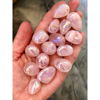 wholesale Deal Natural Rose Aura Quartz Stone for Healing and Meditation collection