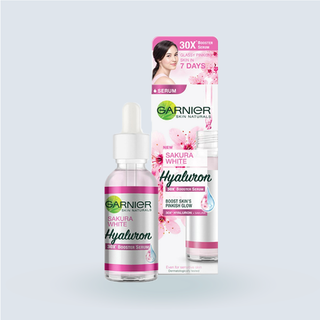 GARNIER SAKURA WHITE HYALURON BOOSTER SERUM (30ml)เซรั่มบำรุงผิวเข้มข้น เติมความชุ่มชื้นสู่ผิว