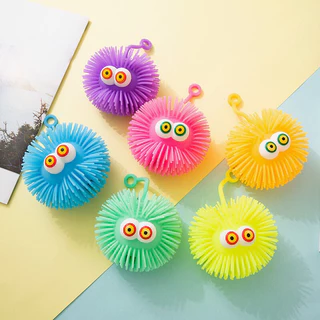 ตุ๊กตาหมี เฟอร์บี้ เม่น ของเล่น มีไฟ LED รูปการ์ตูน ของเล่นสําหรับเด็ก ที่บีบ ผ่อนคลายกล้ามเนื้อลูกบอลยางนุ่ม บอลเด้ง