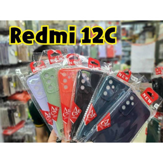 Xiaomi Redmi 12 C CASE TPU คลุมกล้องฝาหลัง นิ่มสีพาสเทล แบบด้าน บาง ลดรอยนิ้ว