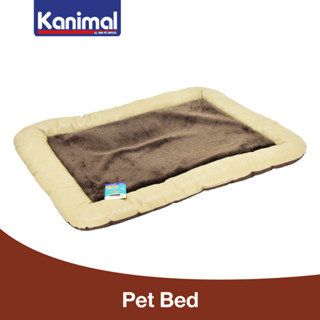 Kanimal Pet Bed ที่นอนสุนัข ที่นอนแมว เบาะนอนขอบหนังจัมโบ้ สำหรับสุนัขและแมว Size XL ขนาด 86x57x7 ซม.