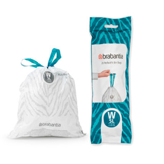 Brabantia ถุงขยะ สำหรับถังขยะขนาด 5 ลิตร Brabantia Perfect Fit Bags Code W 5 Litre,จำนวน 3 แพ็ค(60ใบ)