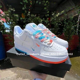 รองเท้า Nike Air Force 1 Essential Beige Orange Blue ใส่ได้ทั้ง ชาย หญิง ส่งฟรี