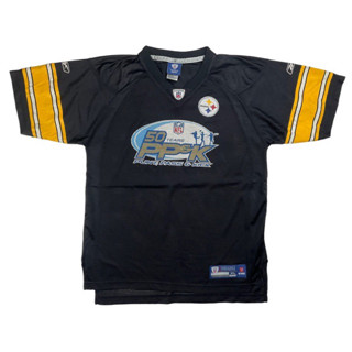 เสื้ออเมริกันฟุตบอล NFL Reebok Steelers Size XL เด็กโต ผญใส่ได้