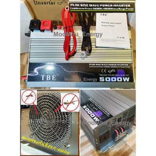 TBE Pure sine Wave Inverter 24V 5000W DC to AC 220V.  ส่งจากไทย สินค้าคุณภาพที่ช่างไทยเลือกใช้ มีตะแกรงกันจิ้งจก