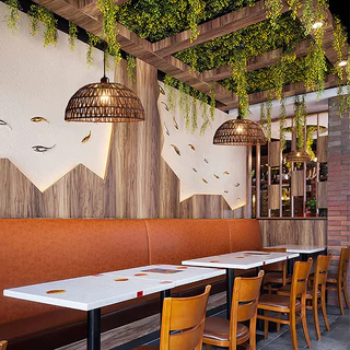 โคมระย้าทอเชือกป่านสไตล์ญี่ปุ่น Wabi Sabi ลมโฮมสเตย์ Pastoral ร้านอาหาร ห้องชา Inn Bar ห้องนอน Zen โคมไฟหวาย