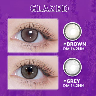 【ล้างสต๊อก】MIDROO🌈 คอนแทคเลนส์ Glaze Brown คอนเทคเลนส์รายเดือนขนาดมินิ 1คู่🌷- 14.0mm/ 14.2mm