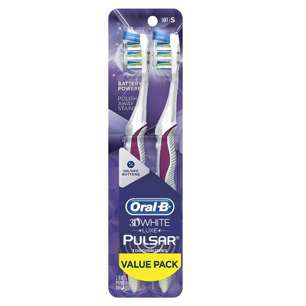 Oral-B : OLBAMZ005* แปรงสีฟันไฟฟ้า Pulsar Battery Powdered Toothbrush Soft Twin Packs