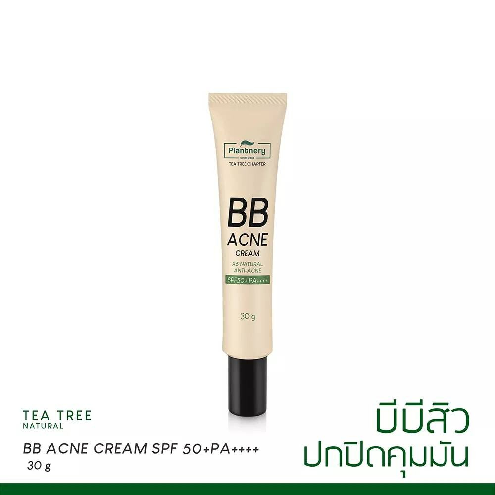 แพลนท์เนอรี่ กันแดด บีบี Plantnery Tea Tree BB Acne Sunscreen SPF50+ PA++++ 30 g
