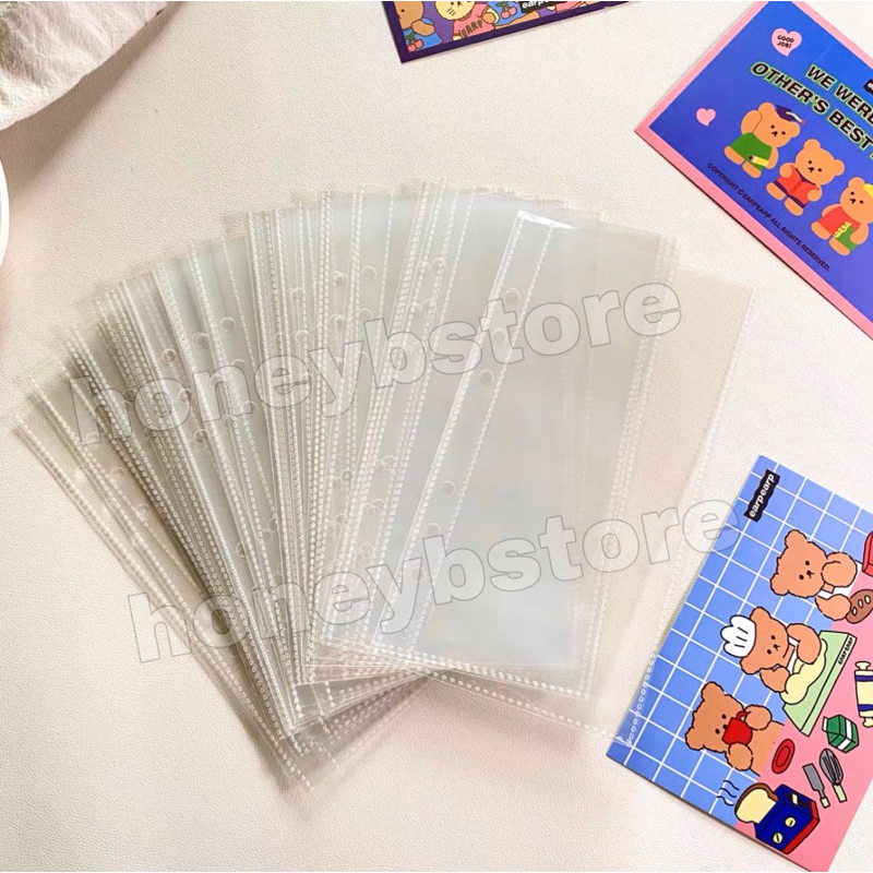 (พร้อมส่ง) ไส้แฟ้ม ขนาด A6 (ขนาดช่องใส่ 9x20cm) ขนาดยาว ใส่ photobooth / สติกเกอร์ขนาดยาว