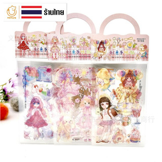(P-167) สติ๊กเกอร์ไดคัทกันน้ำได้ ติดเคสมือถือ สมุดจด Sticker DIY สติ๊กเกอร์การ์ตูนญี่ปุ่น เด็กหญิง น่ารักมาก ขายแบบคละลา