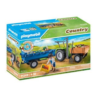 Playmobil 71249 Farm Harvester Tractor with Trailer ฟาร์ม รถแทรกเตอร์เกี่ยวข้าวพร้อมรถพ่วง