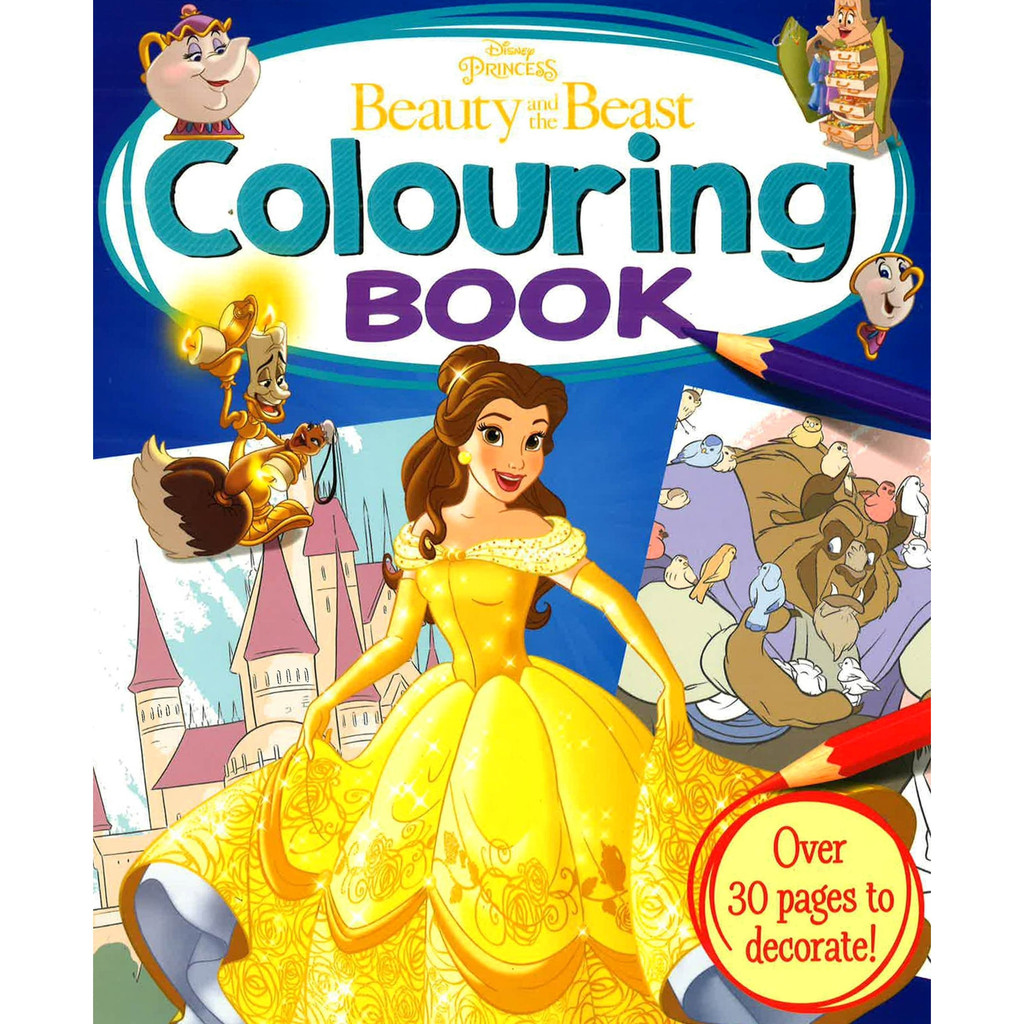 Disney Princess: Beauty and the Beast Colouring Book หนังสือเด็ก ระบายสี เจ้าหญิงเบลล์ ภาษาอังกฤษ ปกอ่อน #02223 [X]