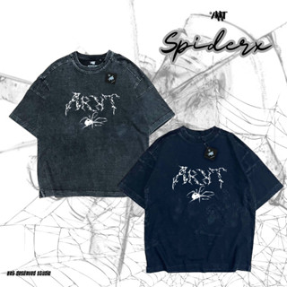 [ARRT]-เสื้อยืด Oversize ผ้าฟอกนุ่มลาย Spider X