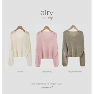 Airy summer knit top