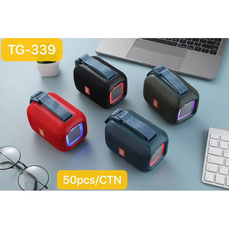 ลำโพงบลูทูธ T&G TG-339รุ่นใหม่ล่าสุด Super Bass Wireless Bluetooth Speaker เสียงดัง มีเสียงเบส พกพาสะดวก