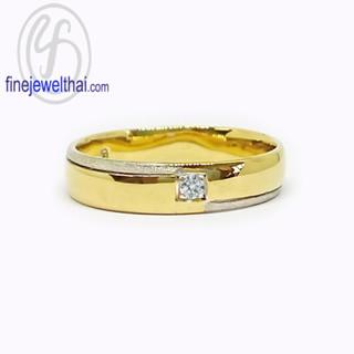 Finejeweltha-แหวนเพชร-แหวนเงินแท้-เพชรสังเคราะห์-ชุบทองและทองคำขาว-R30123czg-wg