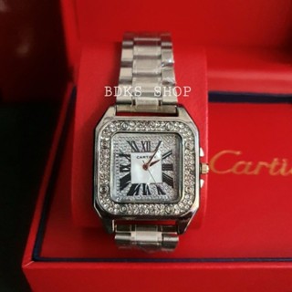 นาฬิกา CARTIERR SILVER อุปกรณ์ครบเซ็ต