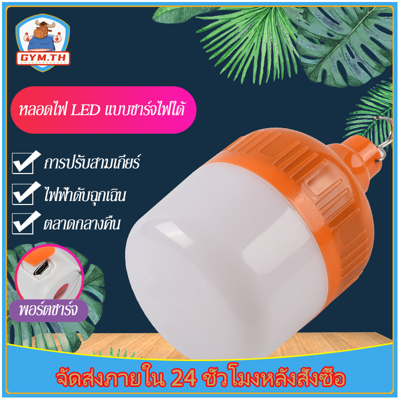 หลอดไฟฉุกเฉิน LED ไฟฉุกเฉิน (แบบชาร์จไฟได้) แหลอดไฟพกพา สามารถใช้ได้เมื่อชาร์จเ100W/300W/500W/800W