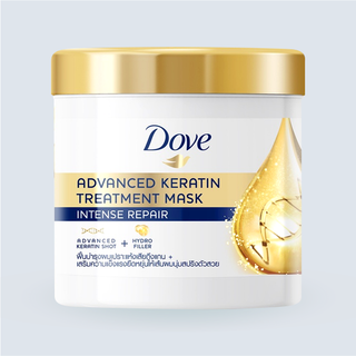 Dove Nutritive Solutions Treatment Mask (180ml).ฟื้นบำรุงล้ำลึก ช่วยปกป้องผมไม่ให้เปราะขาดได้ถึง 10 เท่า