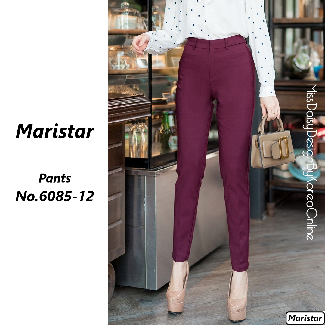 Maristar กางเกงขายาว No.6085 ผ้า Spandex