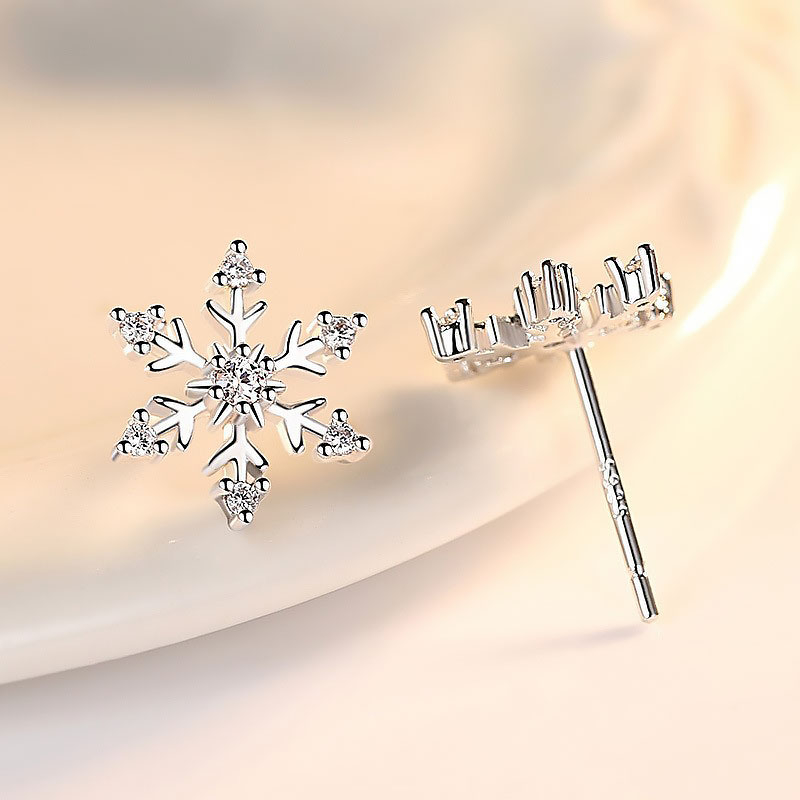 nnjew ต่างหู รุ่น เกล็ดหิมะ snowflakes ต่างหูแฟชั่น ผู้หญิง ราคา ถูกที่สุด ดีลบีเคเค แกลเลอรีภาพที่ 4