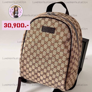 👜: New!! Gucci GG Brown Canvas Backpack‼️ก่อนกดสั่งรบกวนทักมาเช็คสต๊อคก่อนนะคะ‼️