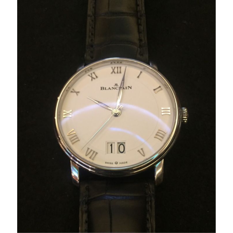 Blancpain Villeret Grande Date Steel White Dial Automatic 40mm ของแท้ มือ 2 สภาพไม่ต่างจากมือ 1, นาฬิกา Blancpain ของแท้
