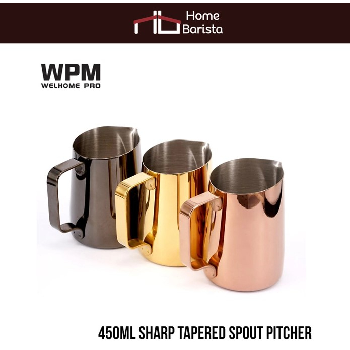 Home Barista Milk Pitcher เหยือกสตีมนม ยี่ห้อ WPM ขนาด 450ml (Sharp Tapered Spout)