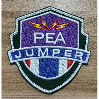 อาร์มปัก PEA JUMPER พร้อมติดตีตุ๊กแก ขนาด 8x8cm