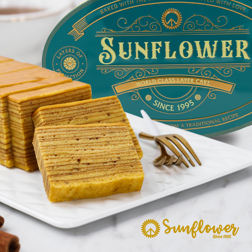 GPR Sunflower Royal Layer Cake made in 100% Pure Butter Best Doorgift Goodies Premium Quality Kek La