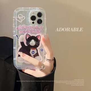 💕พร้อมส่ง💕iPhone 14 13 12 11 Pro Max เคส for เคสไอโฟน11 น่ารักบางเบาพกพาง่าย โปร่งใส  กันกระแทก การ์ตูน แมว Case