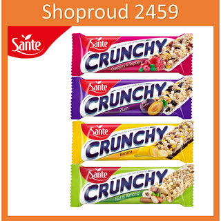 โอ๊ต อัดแท่ง ข้าวโอ๊ตอัดแท่งผสมธัญพืช ธัญพืชชนิดแท่ง Crunchy Muesli Bar แบรนด์ Sante ขนาด 40 กรัม